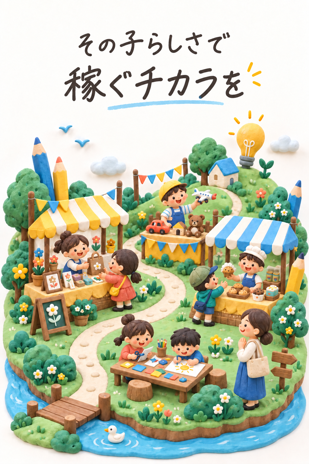 その子らしさで、稼ぐチカラを。子どもたちがお店をひらく粘土のマルシェ
